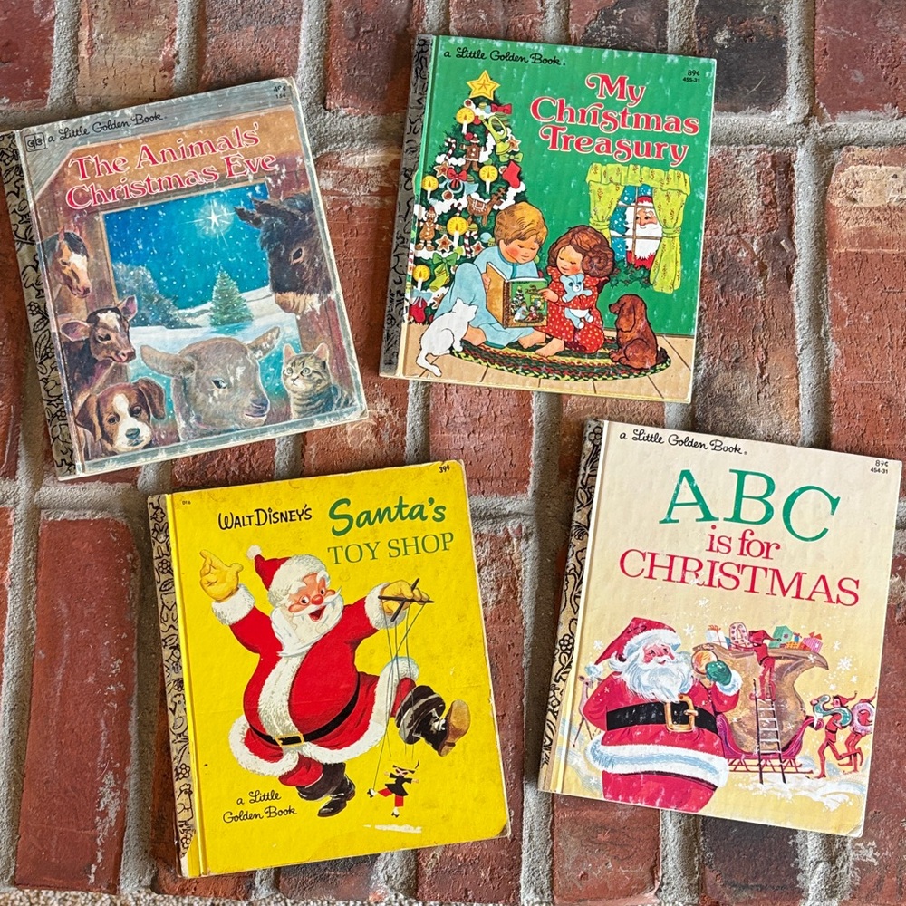 Vintage Little Golden Christmas books